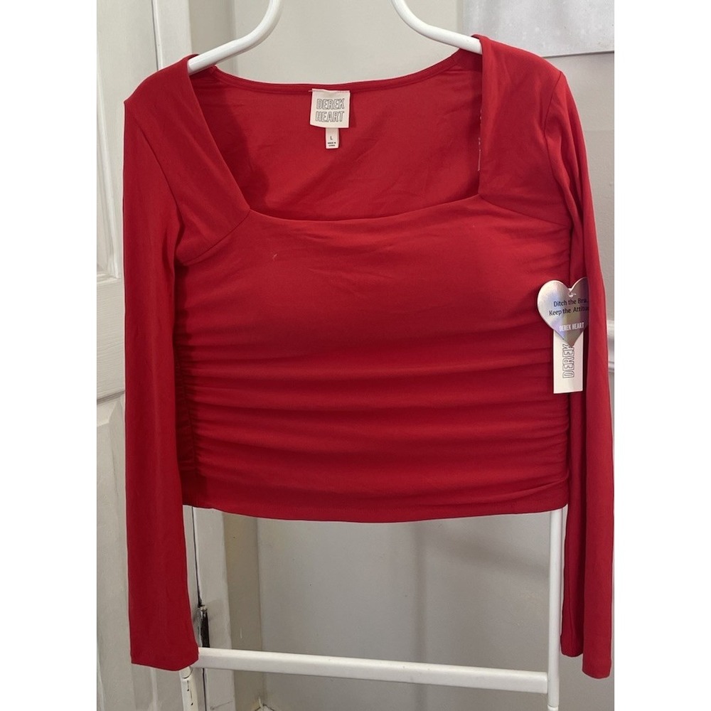 Derek Heart Juniors Ref  Built in Bra Lightweight NWT Size Lg Poly/Spanex